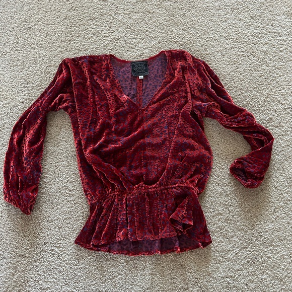 Johnny Was Chaka Peplum Top - Picture 2 of 6